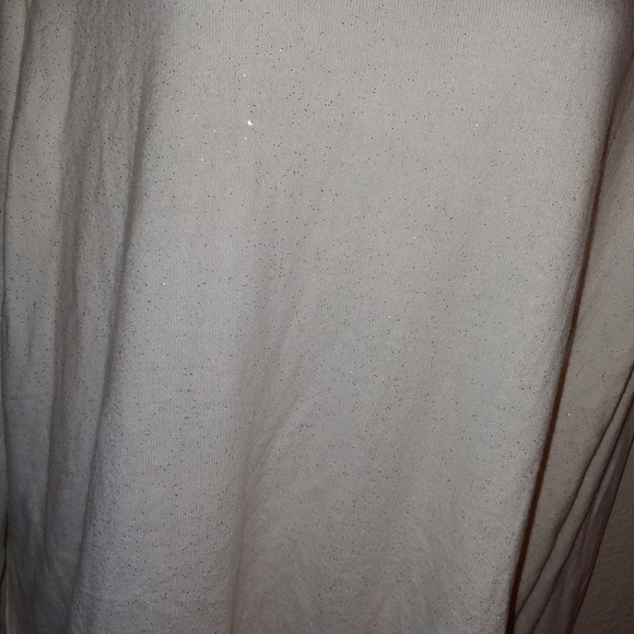 Lauren Conrad glitter blouse lace trim open back - Picture 3 of 11